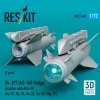 RESKIT RS72-0601 Kh-29T (AS-14B Kedge) missiles with AKU-58 (2 pcs) Su-17, Su-25,Su-24, Su-30, Mig-27 (3D Printed) (1/72)